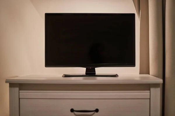 TV egy linving szobában — Stock Fotó