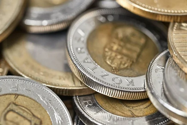 Muchas monedas 100 Florín húngaro —  Fotos de Stock