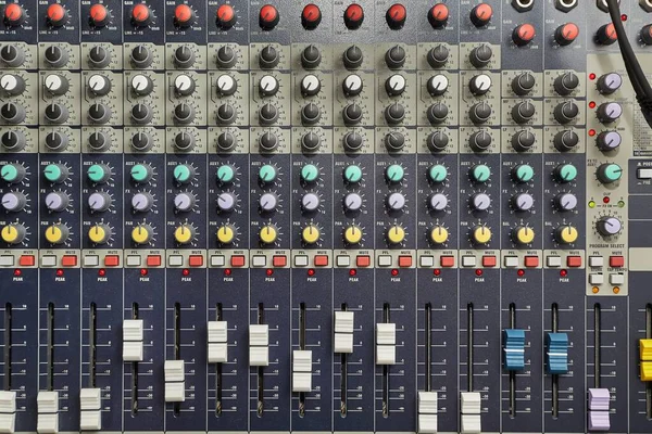 Audio mixer bestuur — Stockfoto