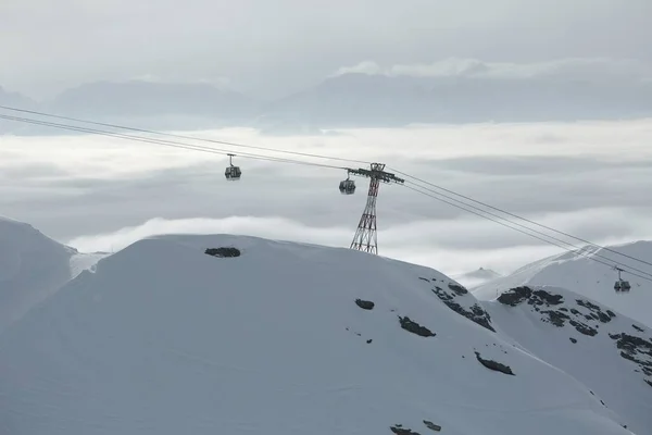 Comprensorio sciistico paesaggio invernale — Foto Stock