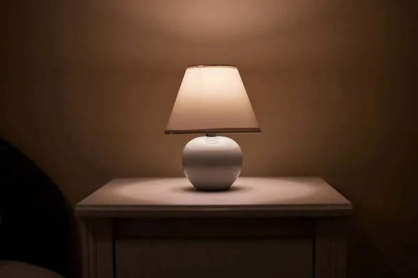 Lamp on a nightstand