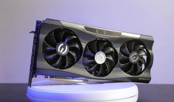 EVGA Geforce RTX 3090 Nvidia exibição GPU — Fotografia de Stock