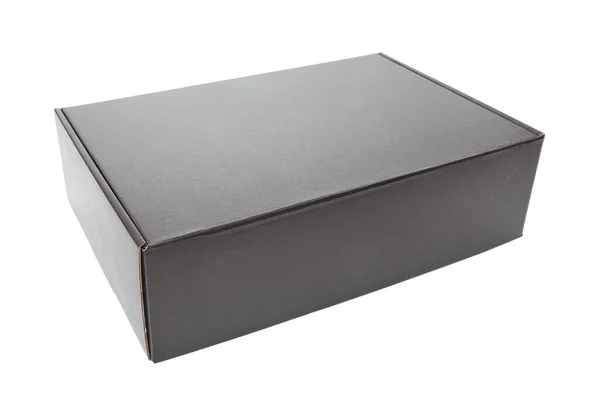 Açıklanmamış Kara Karton Kutu — Stok fotoğraf
