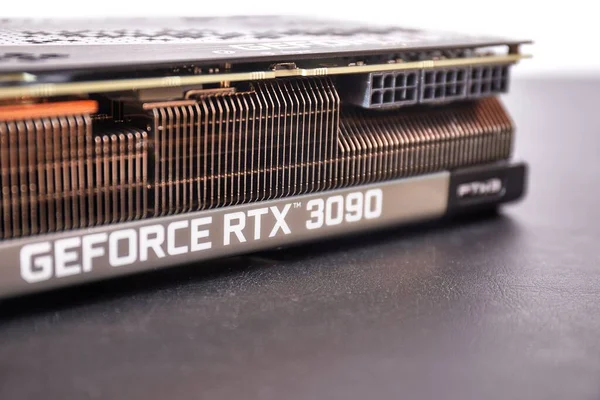 EVGA Geforce RTX 3090 Nvidia GPU display — Stock fotografie