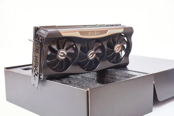 EVGA Geforce RTX 3090 Nvidia exibição GPU — Fotografia de Stock