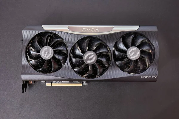 EVGA Geforce RTX 3090 Nvidia GPU дисплей — стокове фото