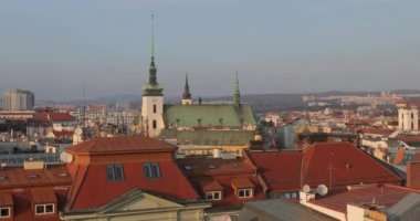 Brno şehir merkezi gözcü manzarası