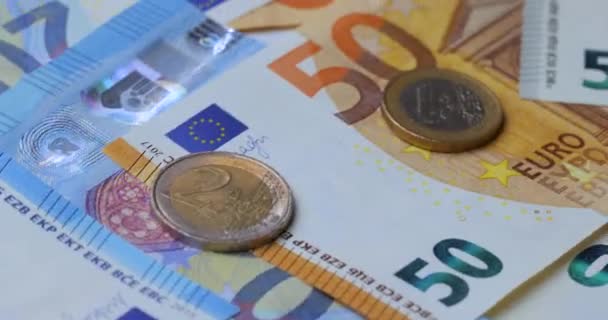 Kontekst banknotów euro — Wideo stockowe