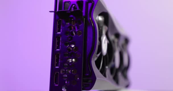 EVGA Geforce RTX 3090 Nvidia exibição GPU — Vídeo de Stock