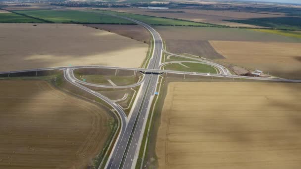 Vista aérea del dron de la autopista — Vídeo de stock