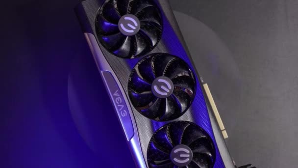 EVGA Geforce RTX 3090 Nvidia GPU görüntüleme — Stok video