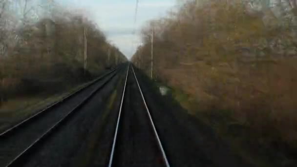 Viaje ferroviario proporcionar timelapse — Vídeos de Stock