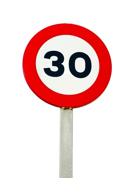 Limite de velocidade em branco ou sem entrada — Fotografia de Stock