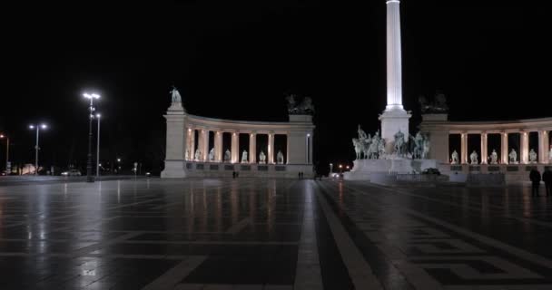Heldenplein in Boedapest — Stockvideo