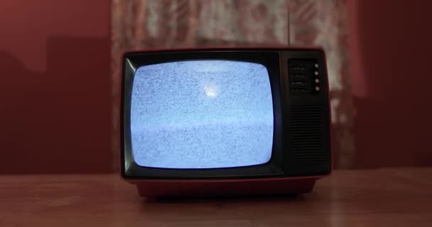 Televisión vieja sin señal — Vídeos de Stock