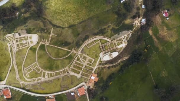 Ruinas arqueológicas de Ingapirca en Ecuador, vista aérea — Vídeos de Stock