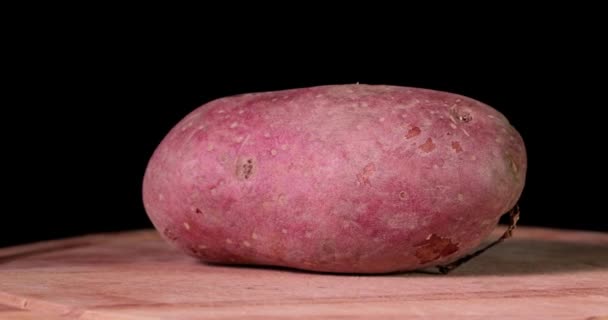 Potato spinning on a tray — Stock Video