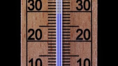 Yazın yükselen sıcaklıkta termometre