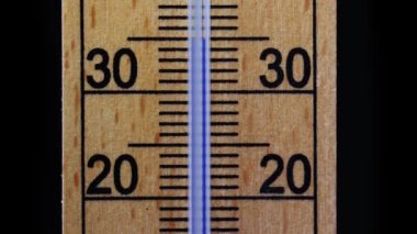 Yazın yükselen sıcaklıkta termometre