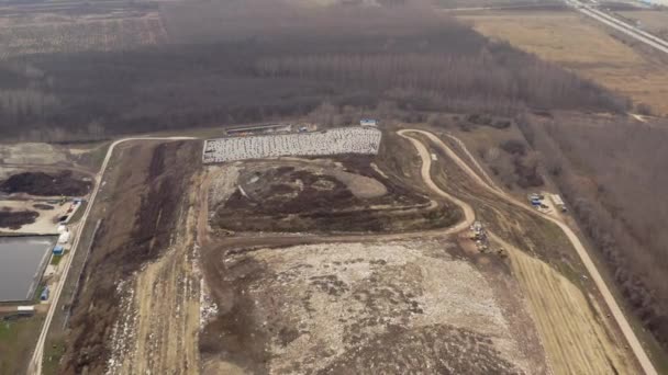 Décharge d'ordures décharge drone vue aérienne — Video