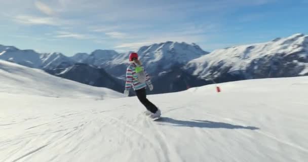 Snímek pro snowboardisty — Stock video