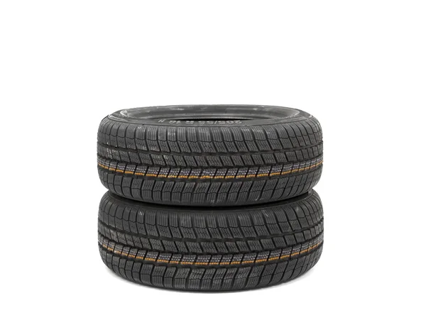 Tyres on white — Stock Photo, Image