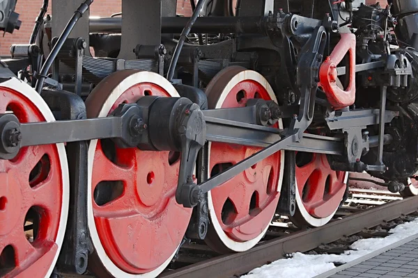 Dettaglio locomotiva a vapore — Foto Stock