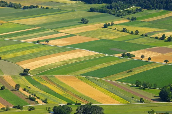 Luchtfoto van landbouwgebieden — Stockfoto