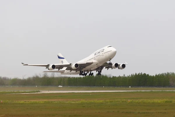 Αεροπλάνο El Al Ισραήλ Arirlines Boeing 747 — Φωτογραφία Αρχείου