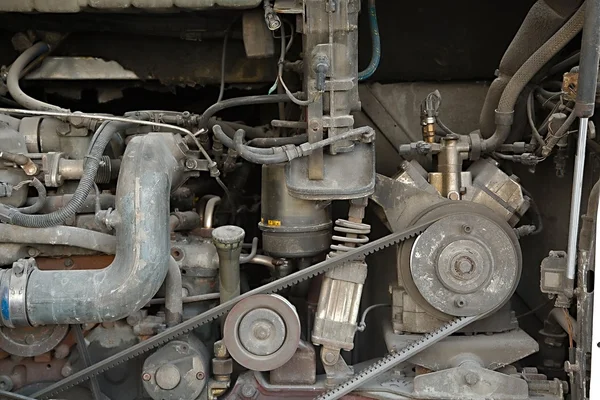 Problema de motor de ônibus — Fotografia de Stock