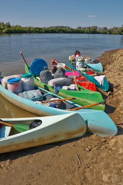 Canoe sul Fiume — Foto Stock