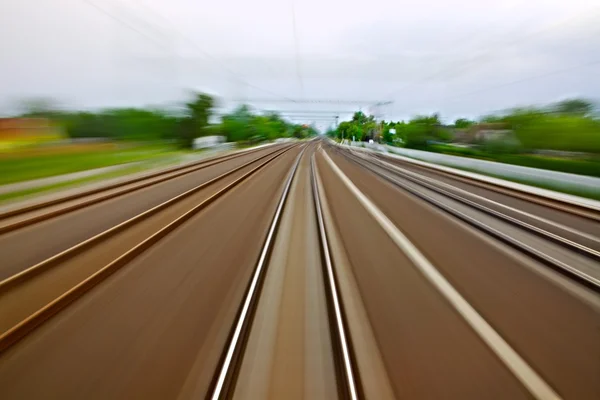 Rails vervagen — Stockfoto