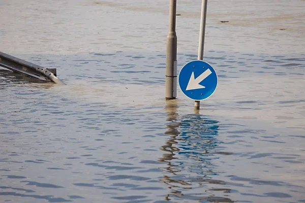 Rua inundada — Fotografia de Stock