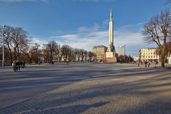 Monumento à Liberdade em Riga, Letónia — Fotografia de Stock