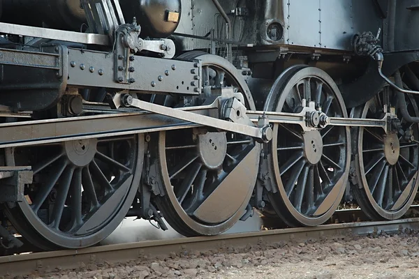 Steam locomotive rolling — Stock Photo, Image