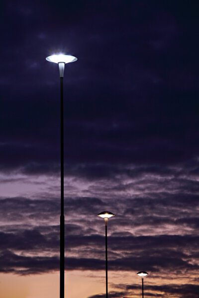 Lamps at night