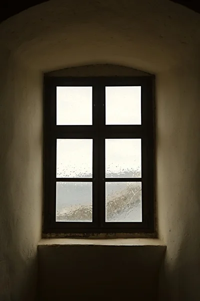 Ländliches Holzfenster — Stockfoto