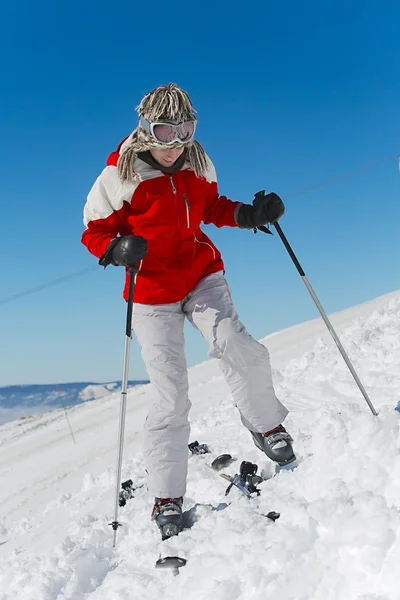 Ski's te zetten — Stockfoto