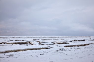 Dondurulmuş deniz kıyısı
