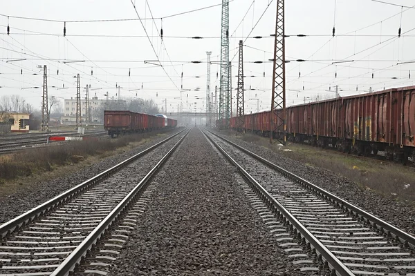 Freight Train Station — Stock Photo, Image