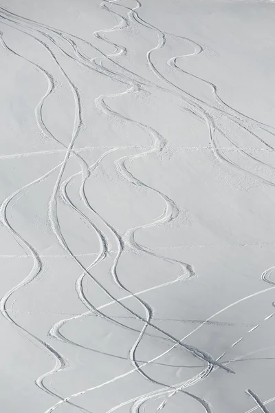 Skipiste met frisse bochten — Stockfoto