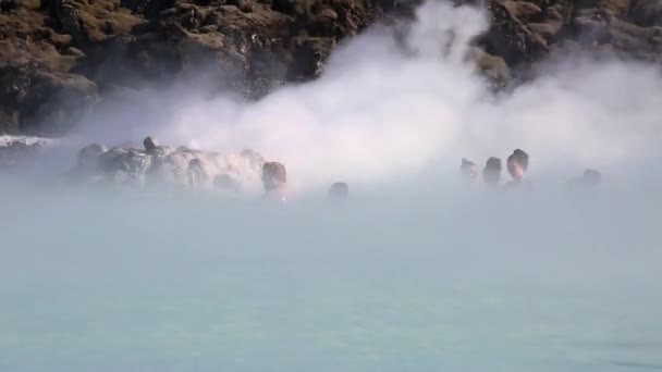 Тепловий басейн з гарячою водою — стокове відео