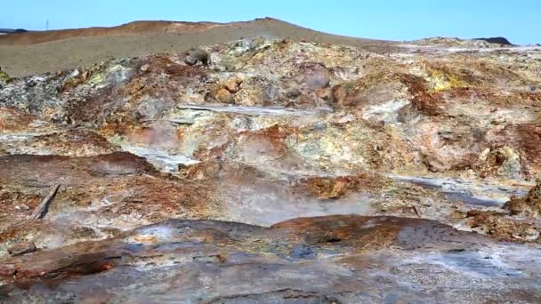 Geothermische Aktivitäten in Island — Stockvideo