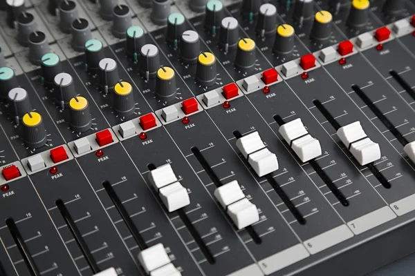 Audio mixer bestuur — Stockfoto