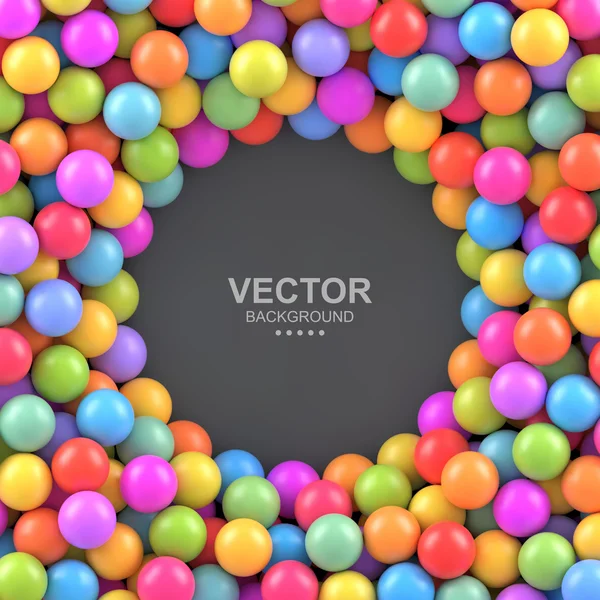 Colorful balls background with place for your content — Stock Vector