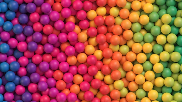 Fond de boules colorées. Fond abstrait avec des boules dégradées colorées. Fond vectoriel — Image vectorielle