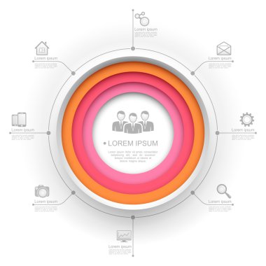 renkli daire Web sitesi şablonu