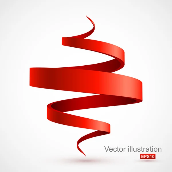 Red spiral 3D Vector Graphics