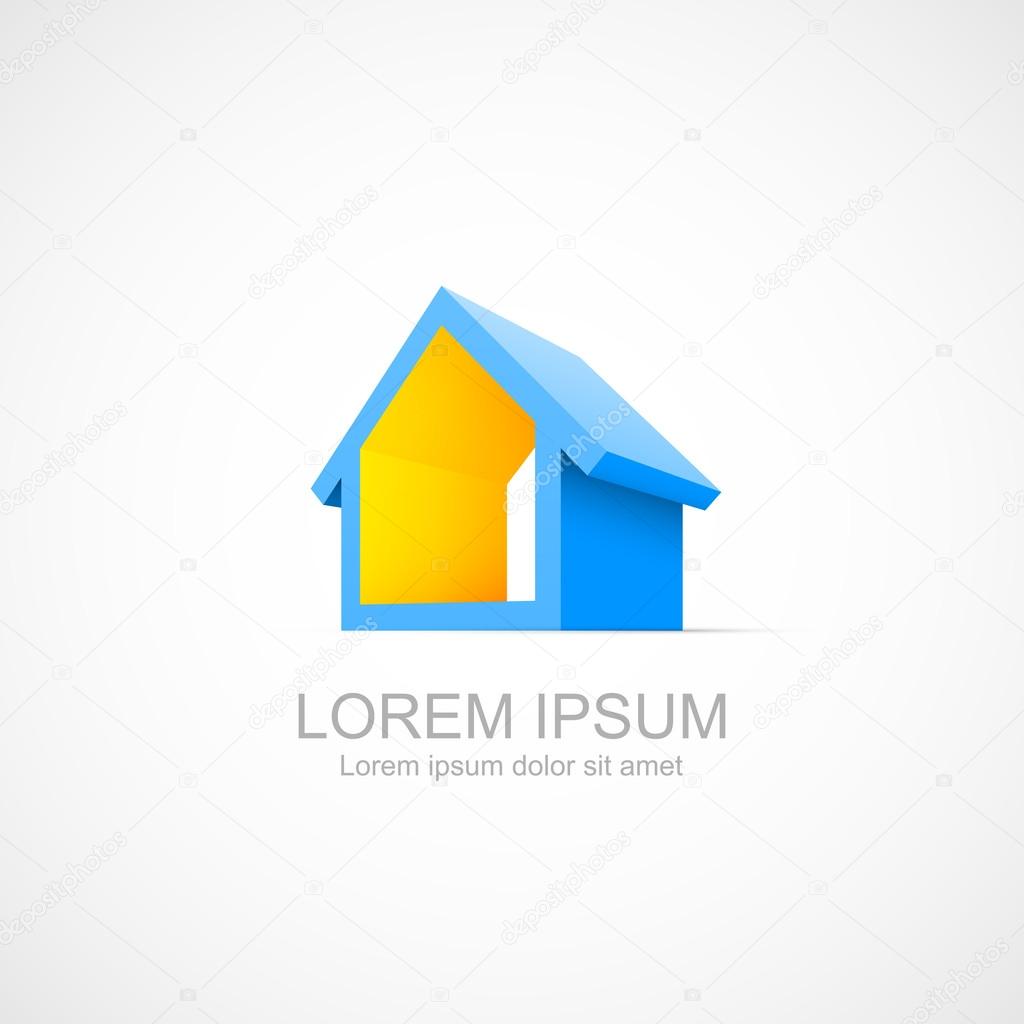 House abstract real estate icon. Easy to change color. Vector illustration