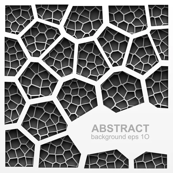 Modello geometrico astratto in scala di grigi — Vettoriale Stock